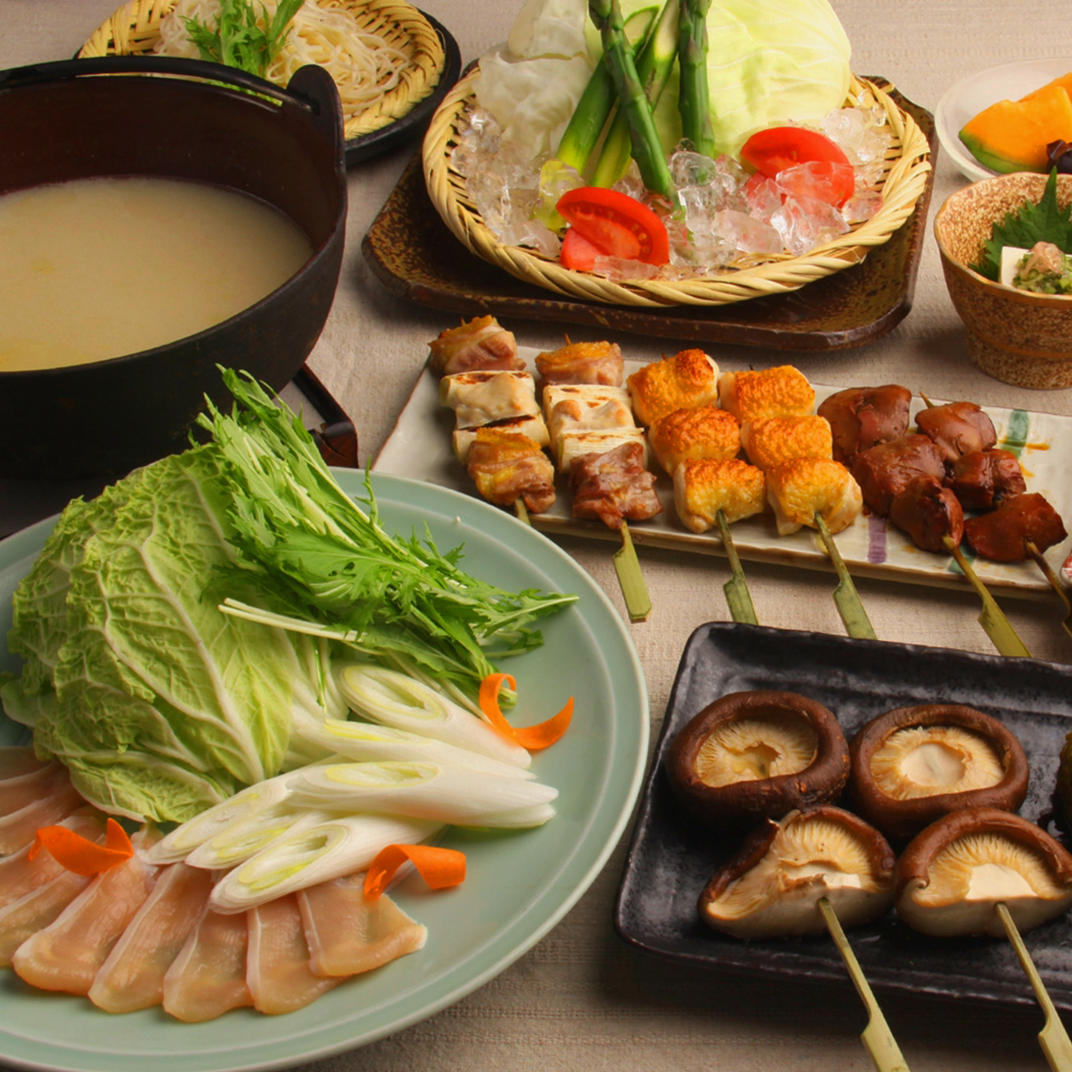 今井屋 神楽坂 今井屋本店 お料理のみ 白濁鶏しゃぶ鍋コース12品 Ddホールディングス店舗総合情報サイト