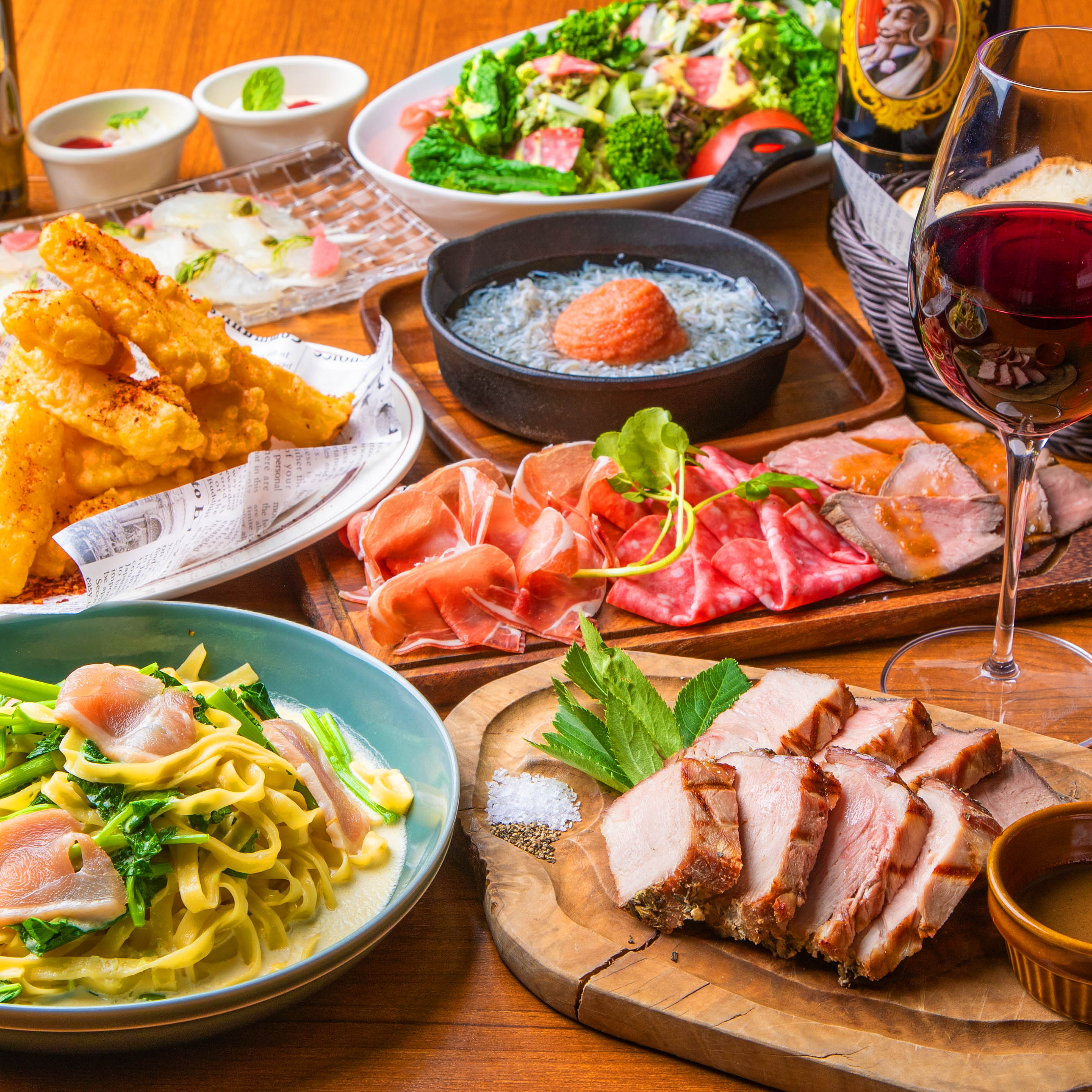 WINEHALL GLAMOUR MEAT&WINE WINEHALL GLAMOUR 池袋 [3時間飲み放題] メインが選べる♪パーティーコース★8品｜DDホールディングス店舗総合情報サイト