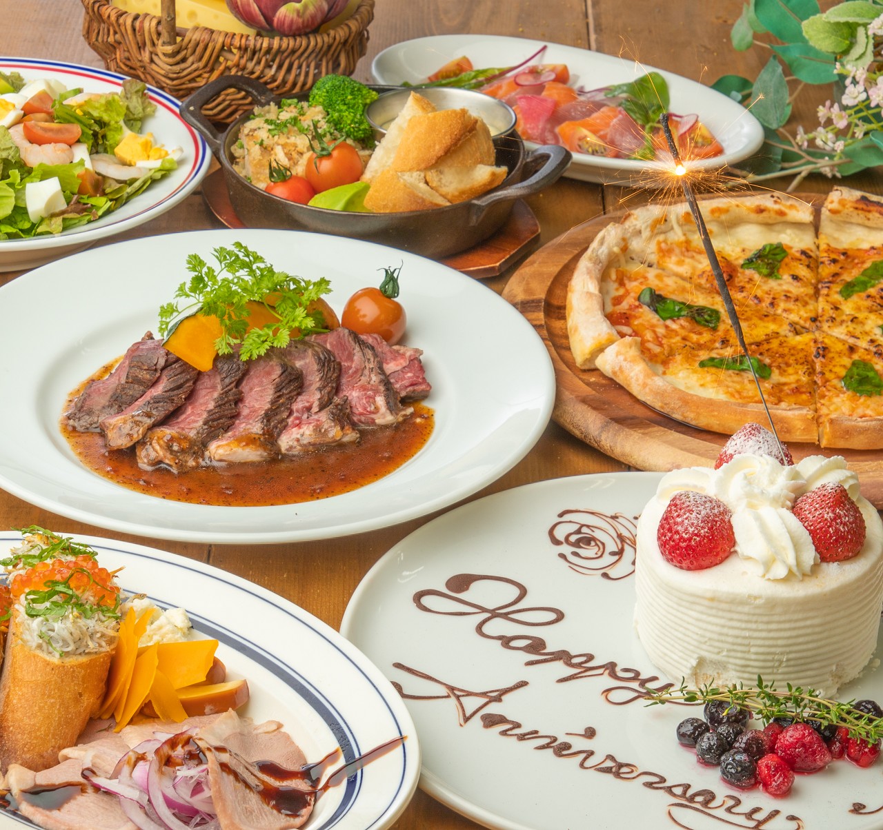 Atari Cafe Amp Dining Atari Cafe Amp Dining 池袋parco店 各種コース 1 000円引き 2時間2h飲み放題21 11ー 人気のデリ2種盛 牛ステーキ付き記念日ディナー プラン6品 公式ネット予約 Ddホールディングス店舗総合情報サイト