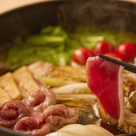 【名物セット②】鴨葱焼きと鴨すき焼き