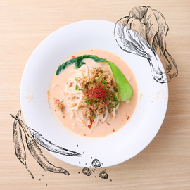 うどんは全て「本日の小鉢2種」つき